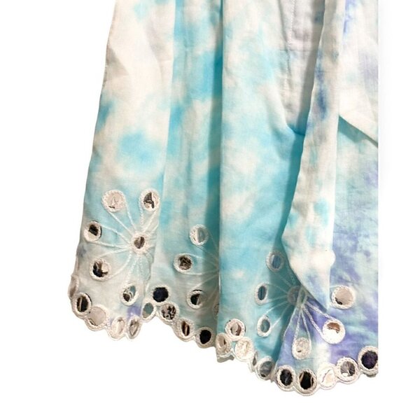 New with tag, Juliet Dunn Mirror-Detailed Tie-Dyed Cotton Shorts Size 2 (US 6/8) - Picture 9 of 15